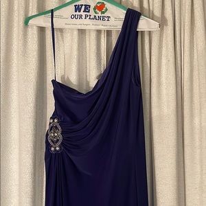 Purple One Shoulder Prom Dress Evening Gown
